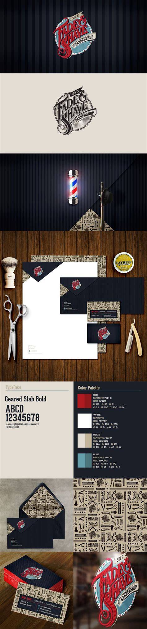 fade and combs barbershop branding and locations map