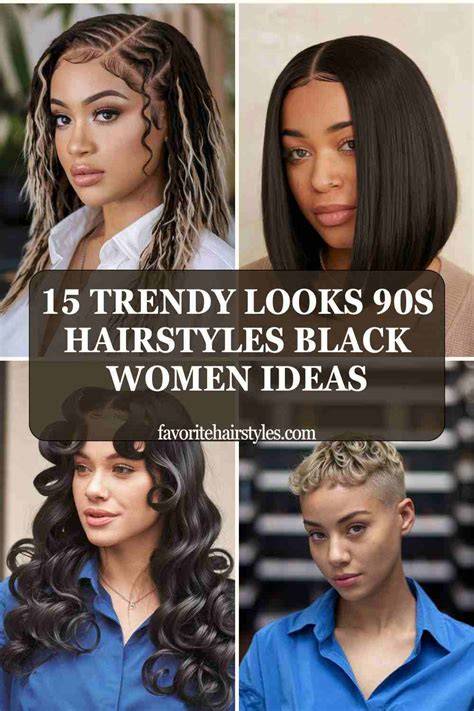Black 90s hairdos infographics