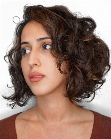 curly bob inspiration collage
