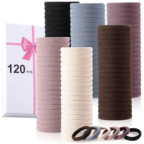 visual comparison chart of cloth hair ties by material
