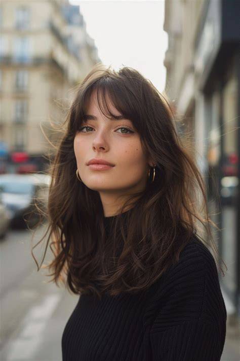 French Girl Crop with airy layers and fringe