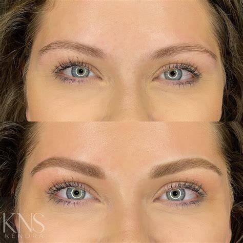 before and after microblading and powder brows