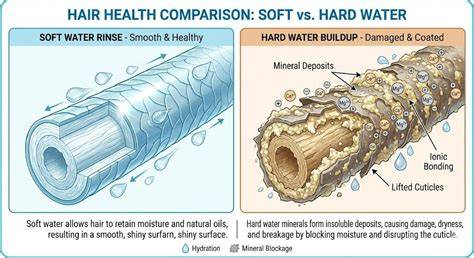 infographic on hard water minerals in hair