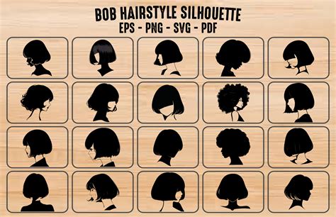 Vertical infographic of A-line bob silhouette