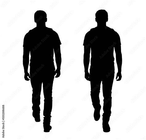 Business front back silhouette infographic