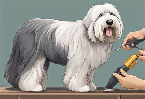 Old English Sheepdog grooming tools overview