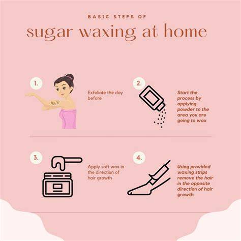 infographic sugar waxing steps and safety tips