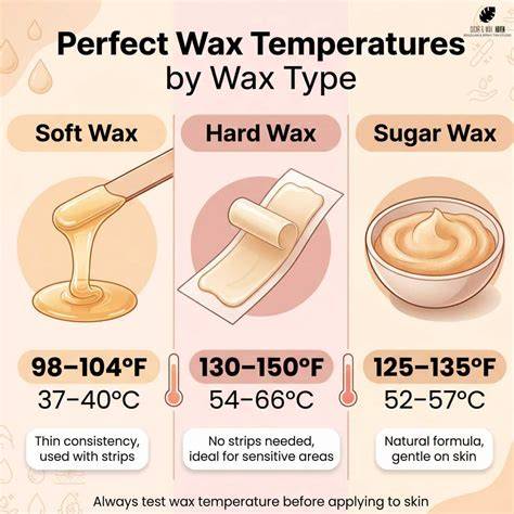 leg waxing temperature infographic