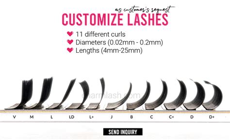 lash cluster curl comparison chart