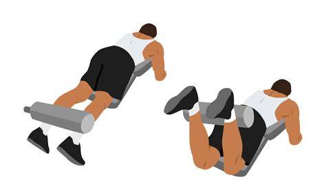 leg curl machine side view illustration
