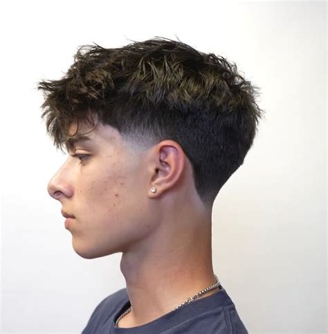Textured fringe haircut on straight hair