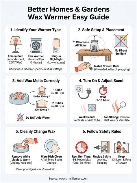 infographic overview of wax warmer features