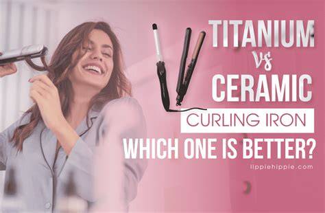 Curling barrel materials comparison infographic (ceramic vs titanium vs tourmaline)