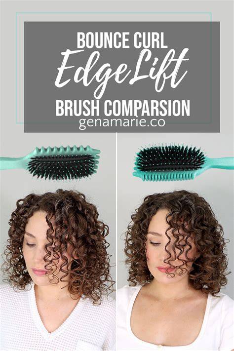 Curl brush usage infographic (Denman vs EdgeLift)