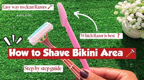 Single blade razor for bikini area visuals