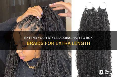 Infographic on adding hair extensions to braids