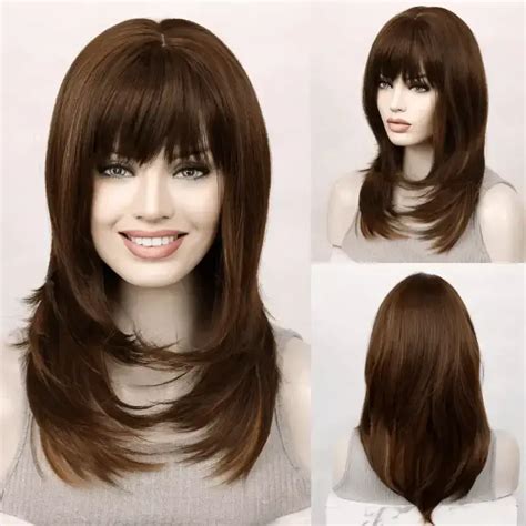 wig with bangs face framing illustration