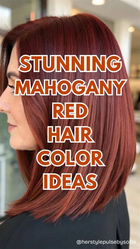 mahogany hair color highlights infographic