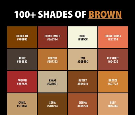 color samples brown shades beaver beige bistre