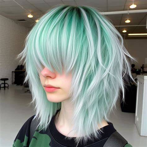 emo hair color spectrum collage