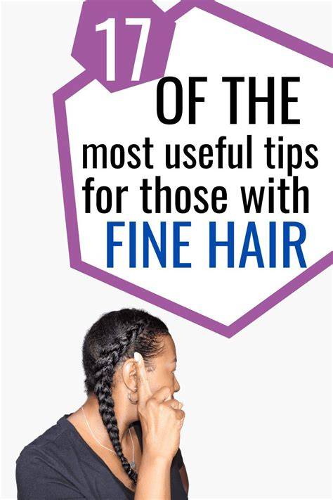 infographic on fine hair care and styling