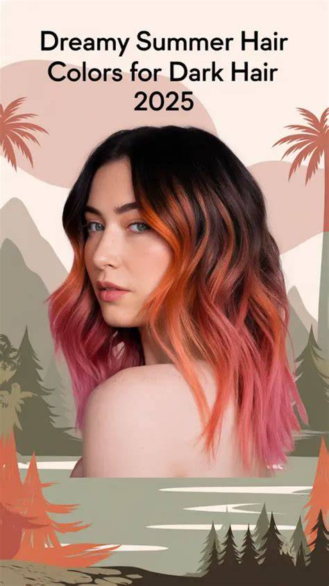 summer dark hair suggestions infographic