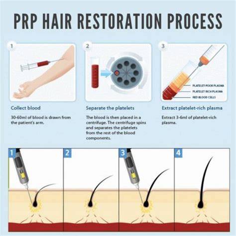 infographic PRP hair restoration process