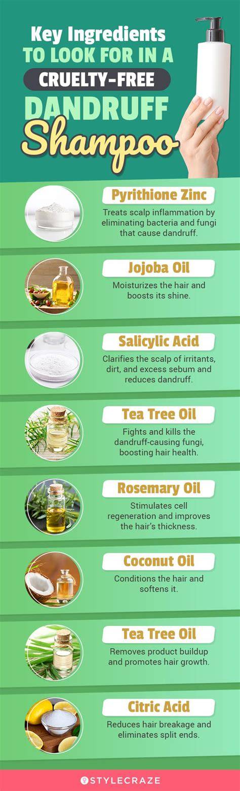cruelty-free dandruff shampoo infographic