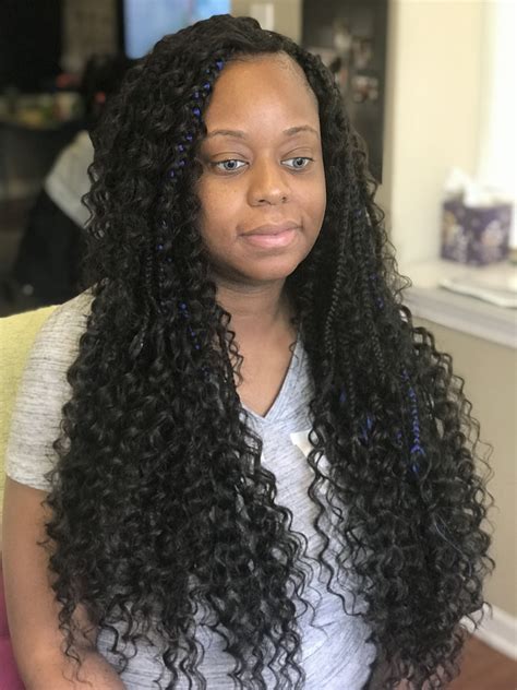 Goddess braids with curly ends infographic