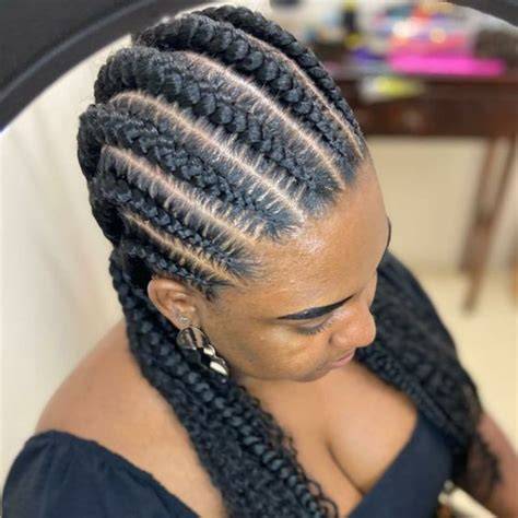 Diagram compare Goddess and Ghana braids