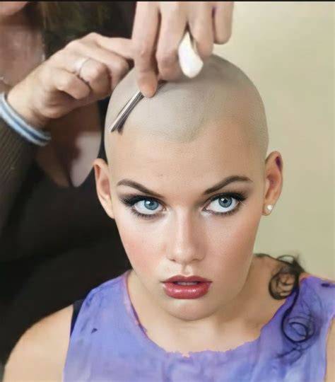 head-shaving wig replication and makeup