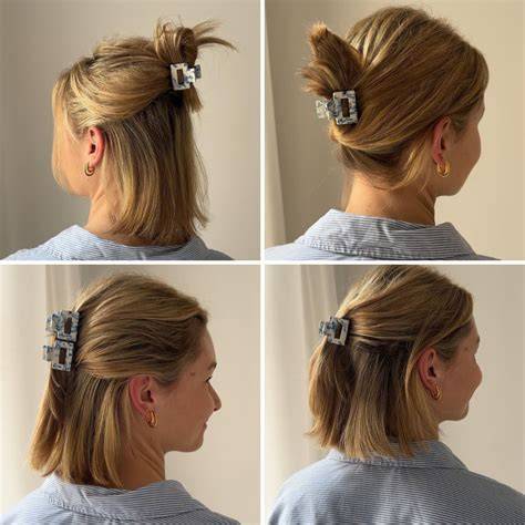 informative claw clip styles (medium length hair)