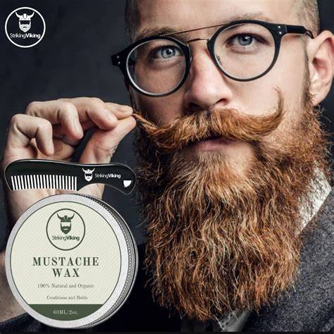 various mustache wax holds and textures