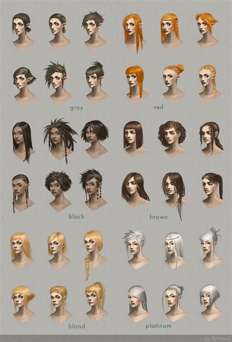 blue originative hairstyle concept art