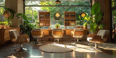 eco-friendly luxury hair salon concept infographic