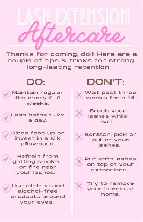 lash sealant aftercare infographic