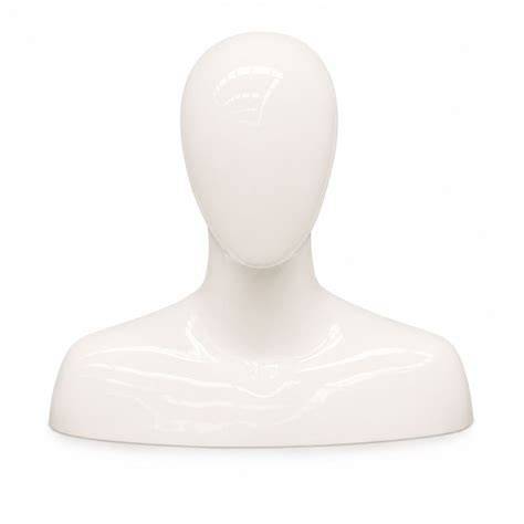 abstract male mannequin head with shoulders display