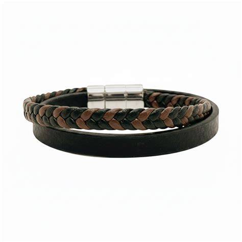 two-tone braided bracelet infographics (men’s jewelry)