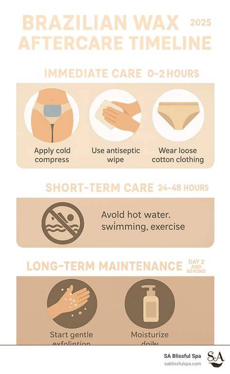 infographic: Brazilian wax process and aftercare