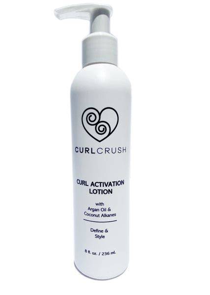 infographic showing curl activation and moisture