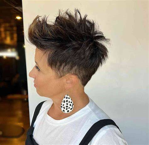short spiky hairstyle visual guide