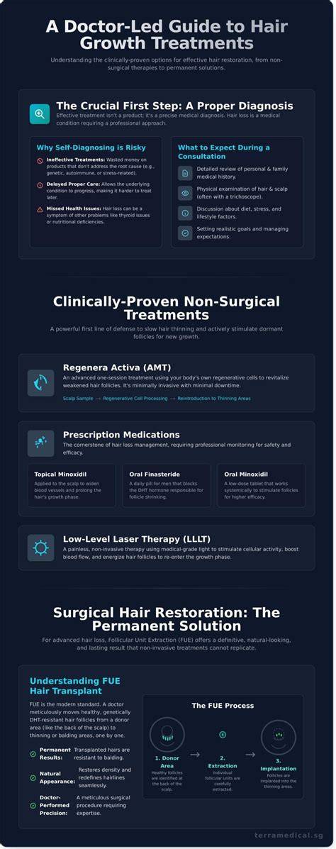 infographic overview of hair growth treatments
