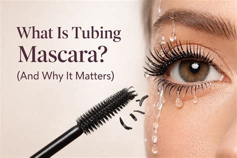 Illustration of tubing mascara mechanism around lashes