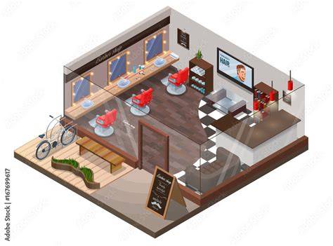 Lake Nona barber shop interior layout