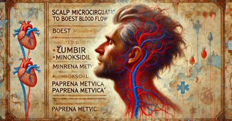 illustration of scalp microcirculation improvement