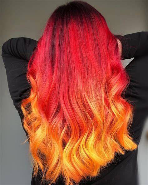 visual guide to fire hair ombre