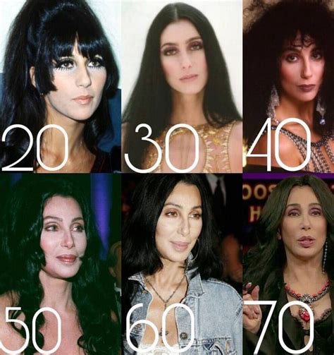 Cher hair through the decades infographic