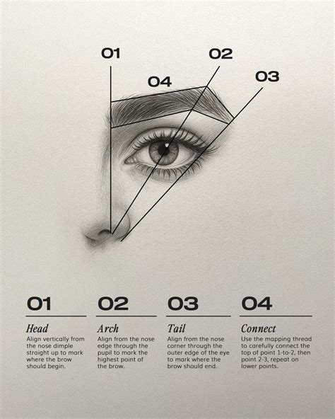 brow mapping and pigment palette infographic