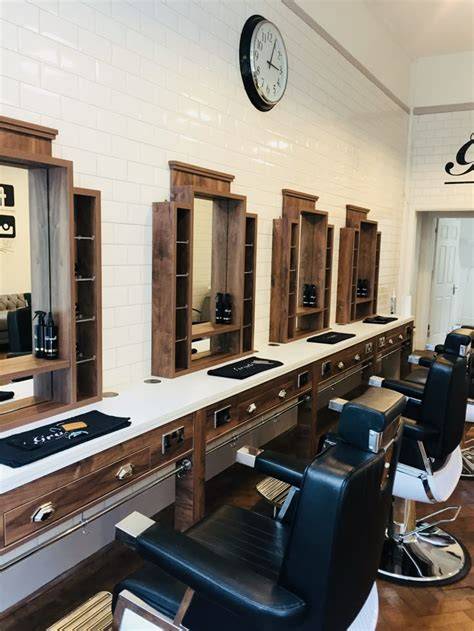 sports-themed barbering interior in Reno