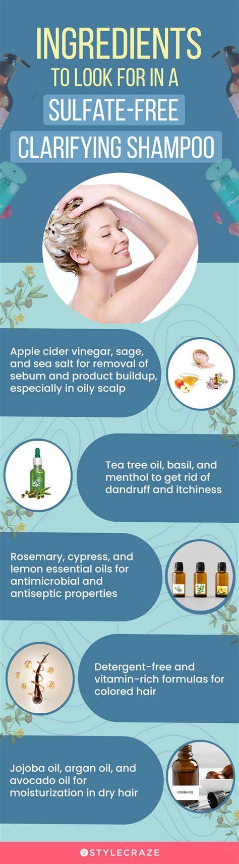 clarifying shampoo ingredients infographic